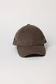 Taupe corduroy baseball cap