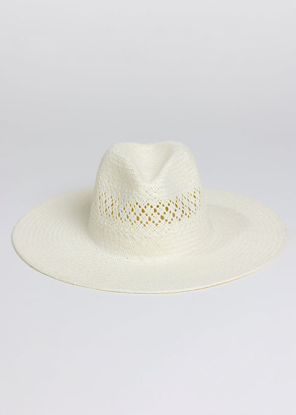 Vented and Perforated Detail Sun Hat in bleach color