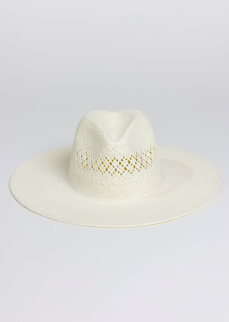Vented and Perforated Detail Sun Hat in bleach color