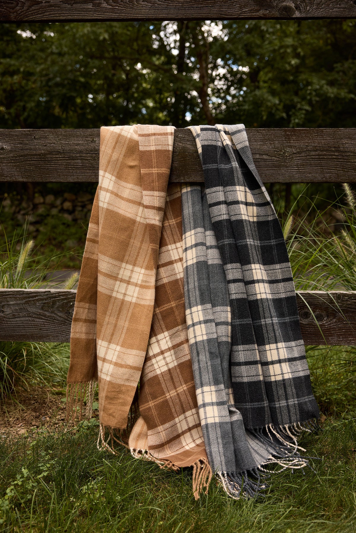 Reversible Plaid Scarf