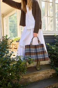 Plaid Airplane Tote