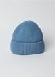 Blue knit cuffed beanie