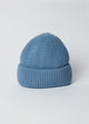 Blue knit cuffed beanie