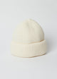 Ivory knit cuffed beanie