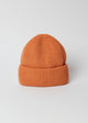 Orange knit cuffed beanie