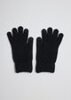 Black knit touch screen gloves