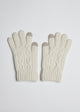 Ivory knit touch screen gloves