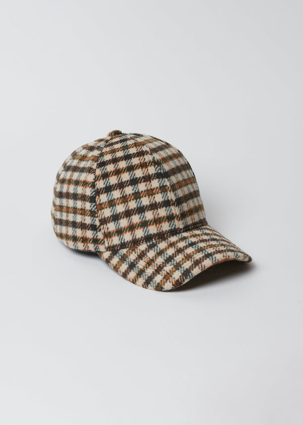 Light checkered baseball cap