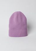 Lilac cashmere slouchy cuff beanie