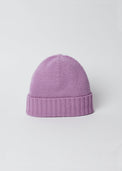Lilac cashmere slouchy cuff beanie