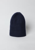 Navy cashmere slouchy beanie