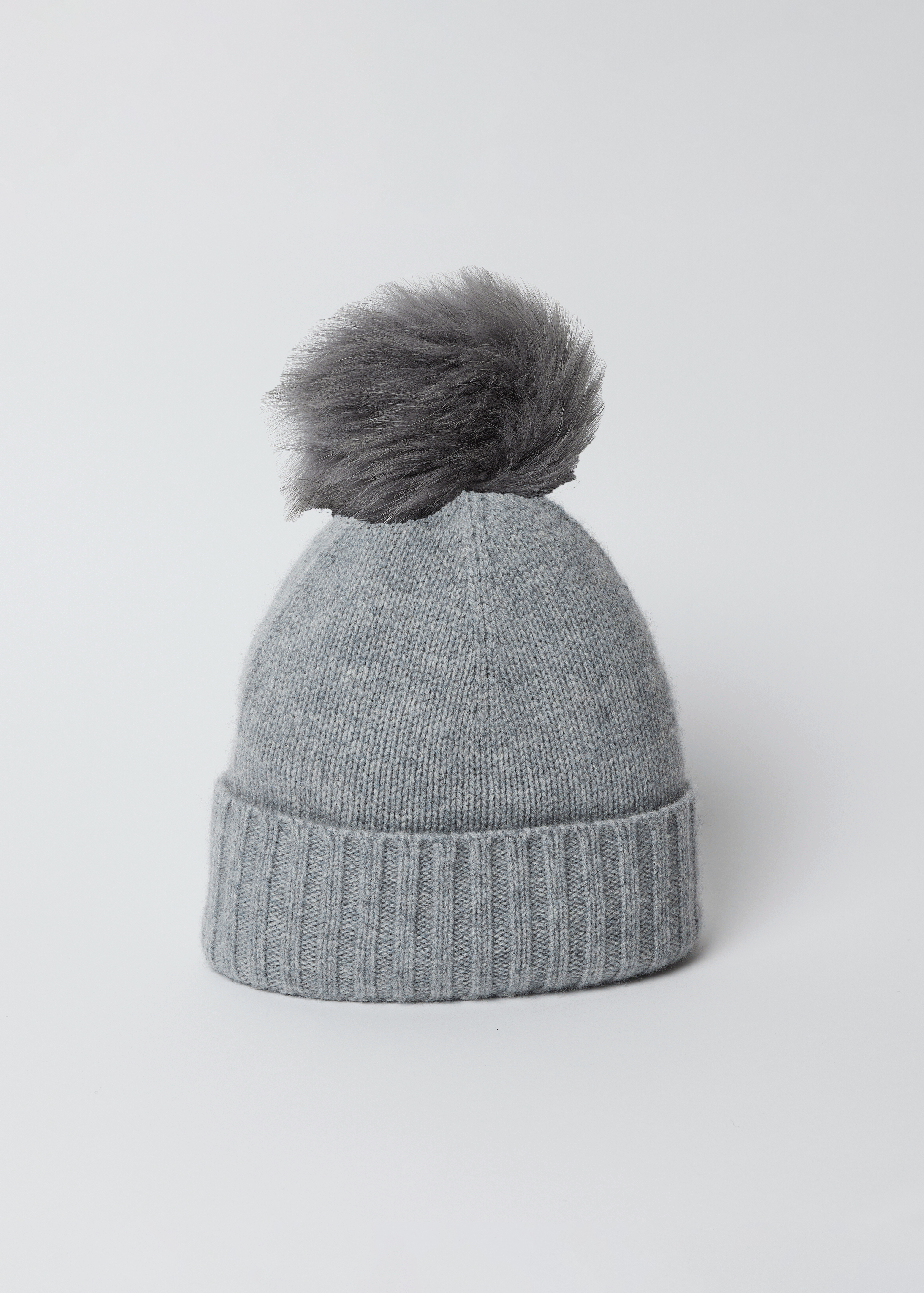 Attack New Beanie- Cashmere – Grey Hat Cuff Steel Slouchy York