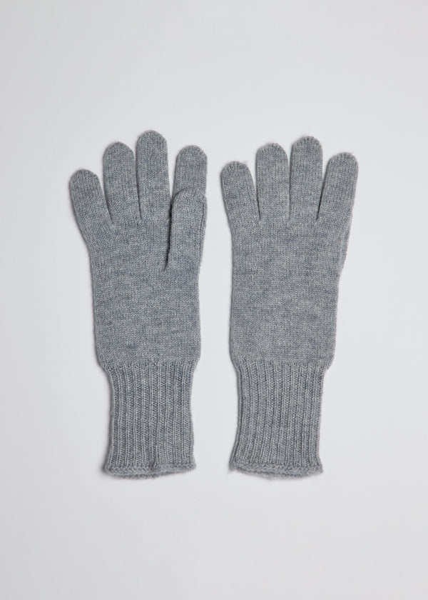 Grey cashmere gloves