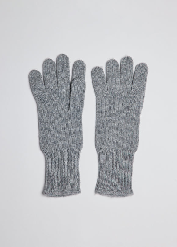 Grey cashmere gloves