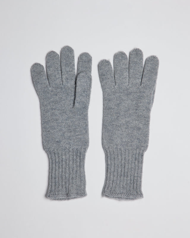 Grey cashmere gloves