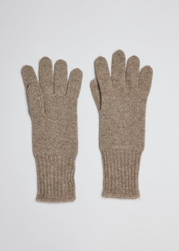 Taupe cashmere gloves
