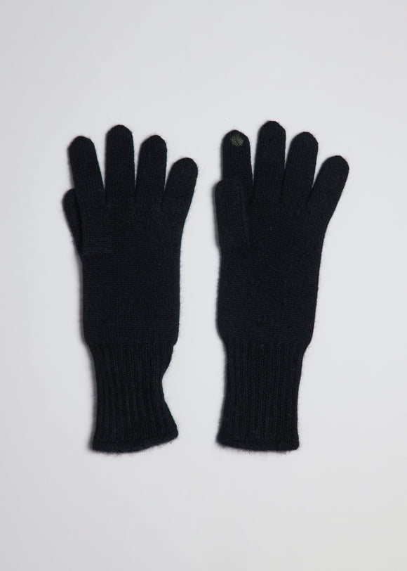 Black cashmere texting glove