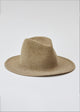 Camel brown velour brimmed hat