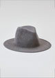 Light grey velour brimmed hat