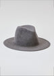 Grey velour brimmed hat