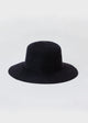 Black velour bucket hat