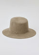 Camel brown velour brimmed hat