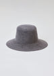 Light grey velour brimmed hat