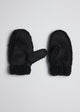 Black sherpa mittens