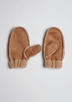 Tan sherpa mittens