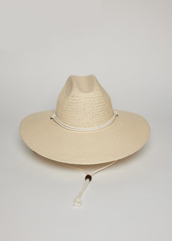 Surfer style sun hat with chinstrap