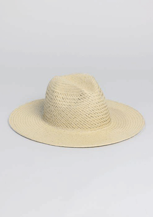 Tan perforated and vented sun hat