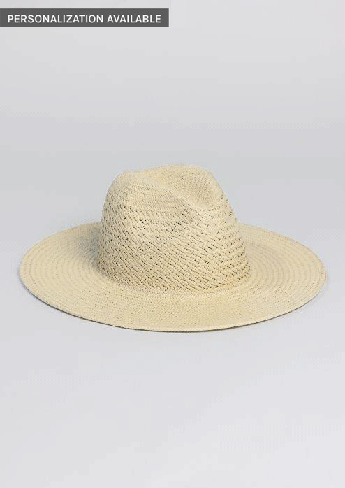 Tan perforated and vented sun hat