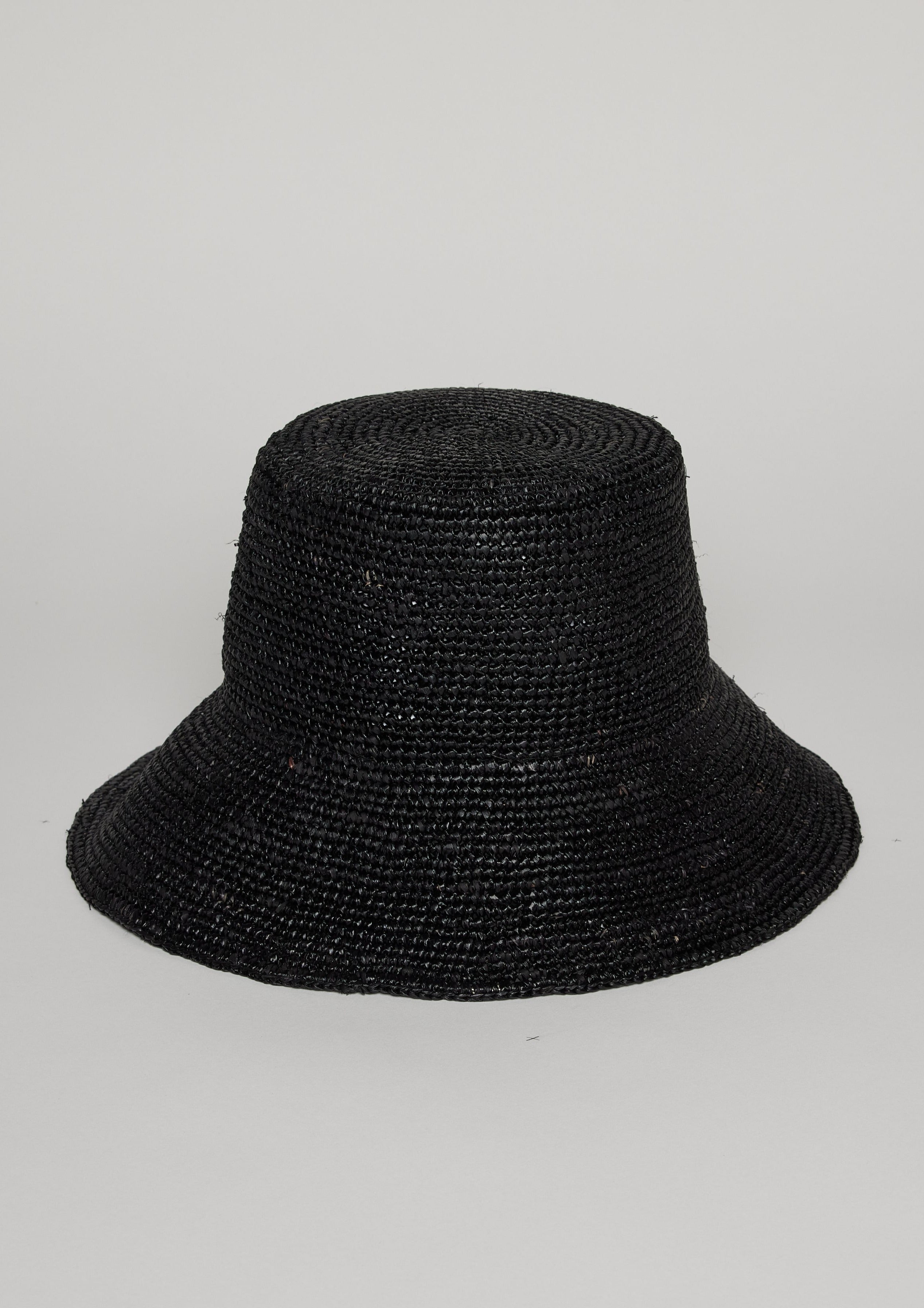 Chic Crochet Bucket Hat- Black
