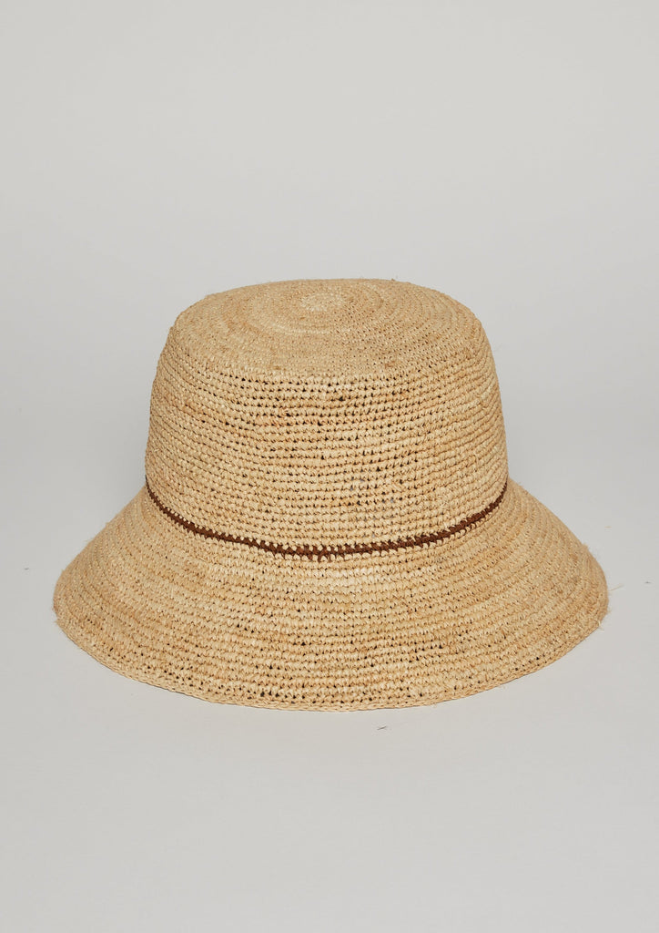 Chic Crochet Bucket Hat- Natural/Tobacco- COMING SOON