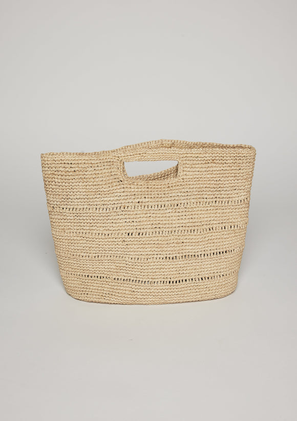 Tan straw bag