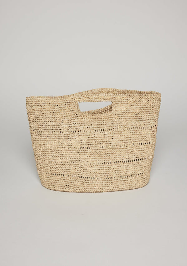 Tan straw bag