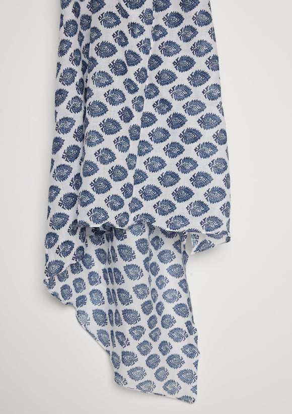 Blue and white sarong