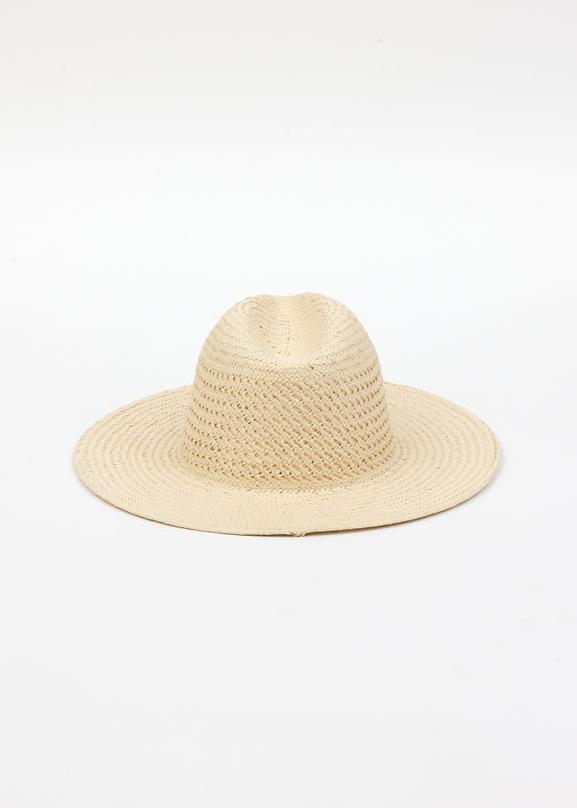 Back of tan perforated and vented sun hat