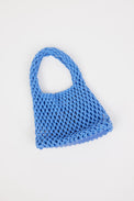 blue cotton woven bag