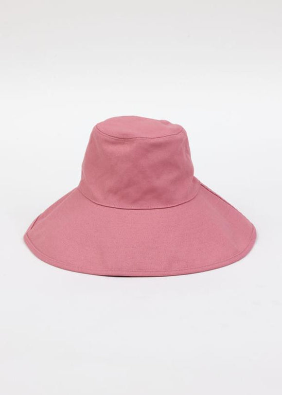 Pink canvas sun hat