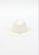 back of white fringed panama hat with white fringe