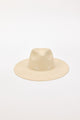 Beige straw hat on a white background
