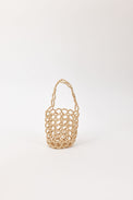 Beaded handbag on a white background