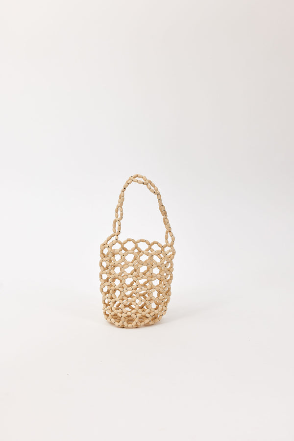 Beaded handbag on a white background