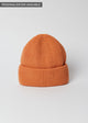 Orange knit cuffed beanie