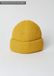 yellow knit cuffed beanie