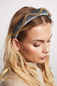 Hat Attack x Kapsule Billie Headband- Dusty Blue