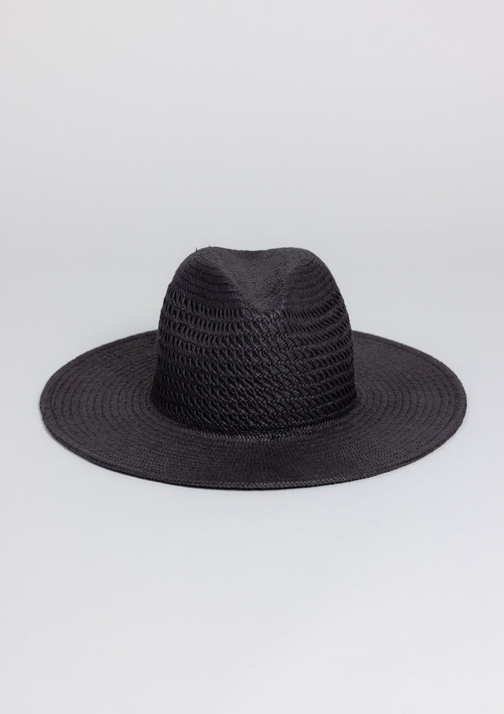 Perforated and Vented Black Sun Hat