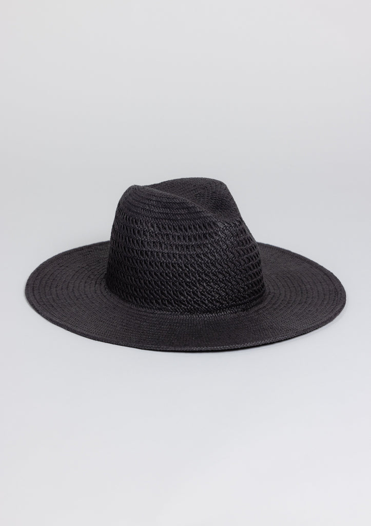 3/4 angle of Perforated and Vented Black Sun Hat