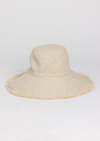 Canvas Packable Bucket Hat in Natural